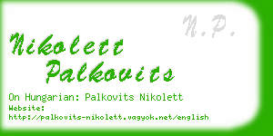 nikolett palkovits business card